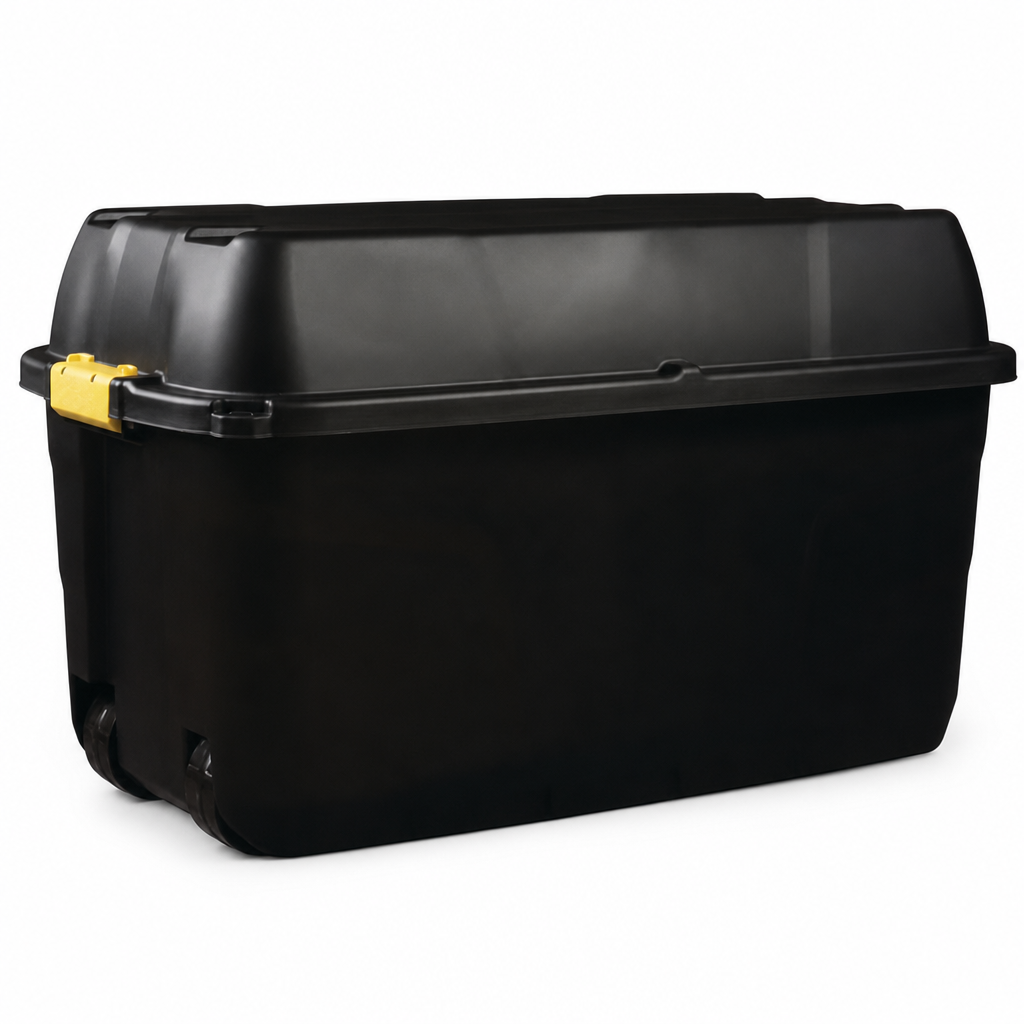 175L Heavy Duty Wheeled Storage Trunk with Clip Lid