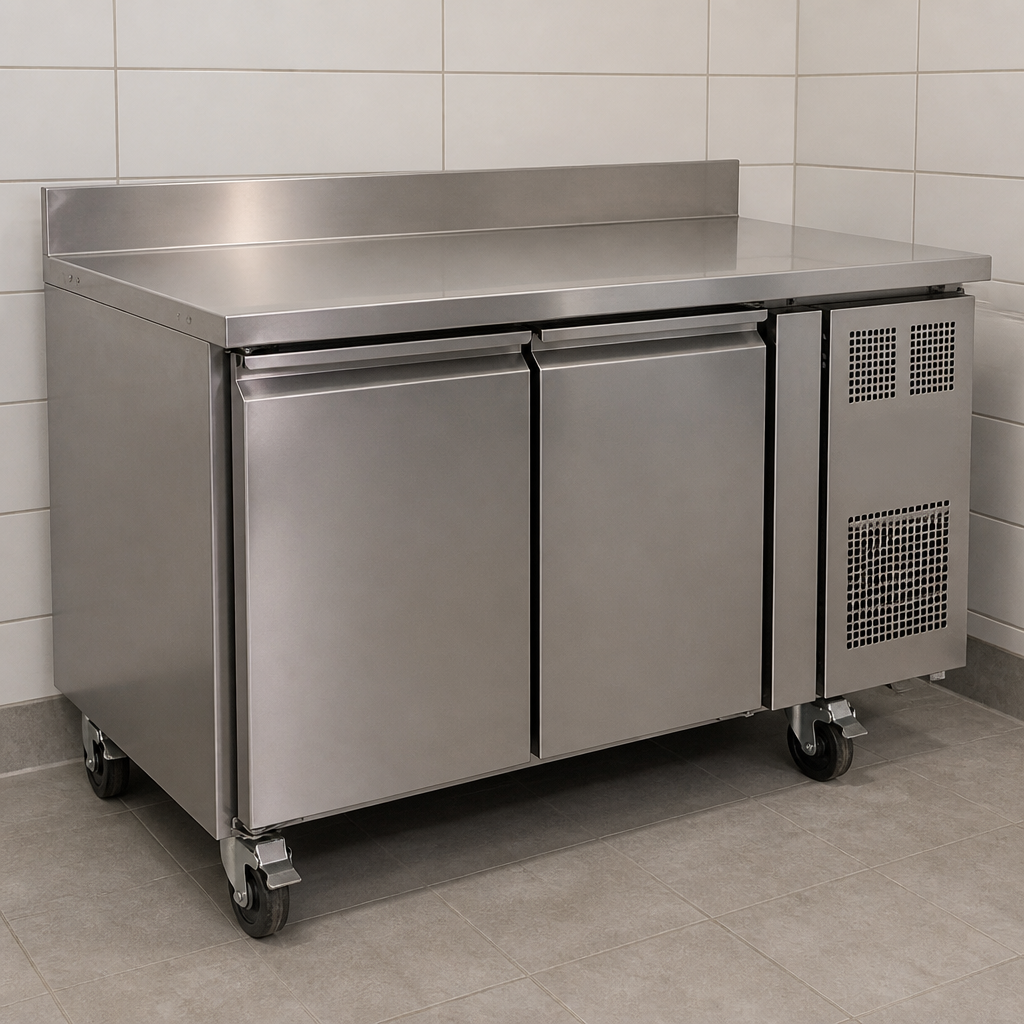 Commercial Double Door Counter Freezer 282Ltr Capacity