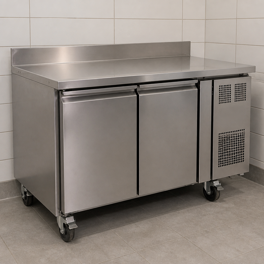 Commercial Double Door Counter Freezer 282Ltr Capacity
