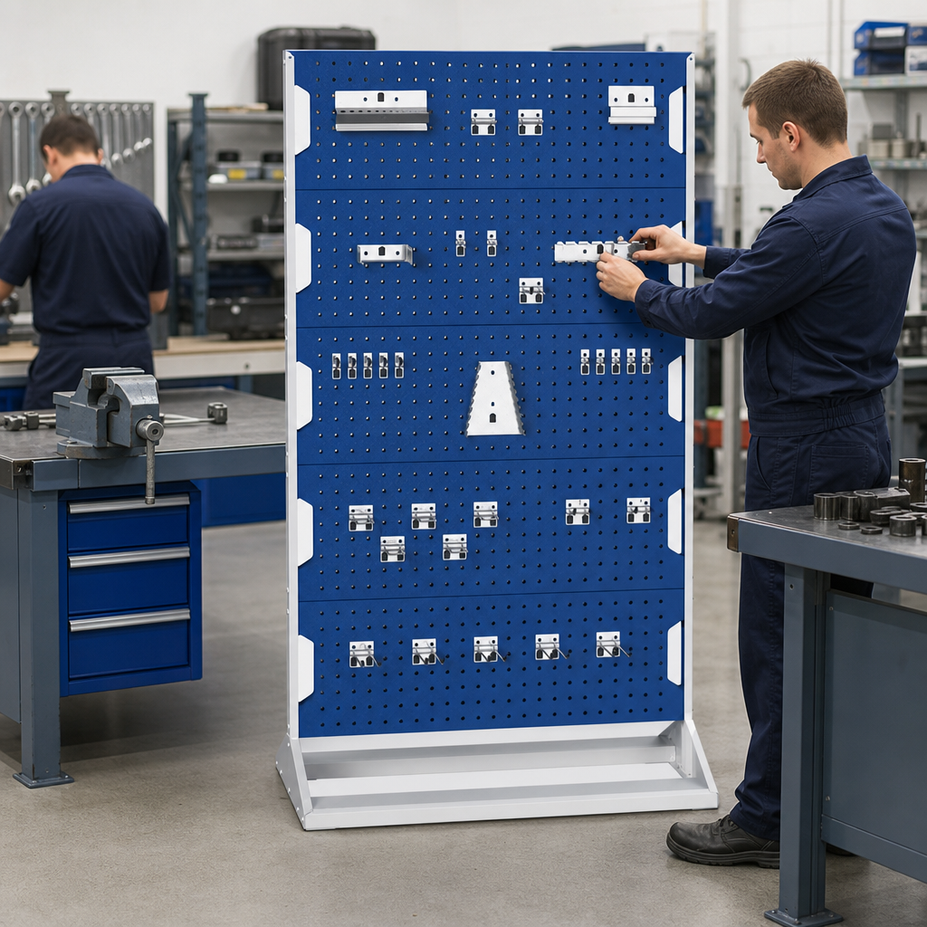 1775mm High Perforated Panel Racks with Hooks