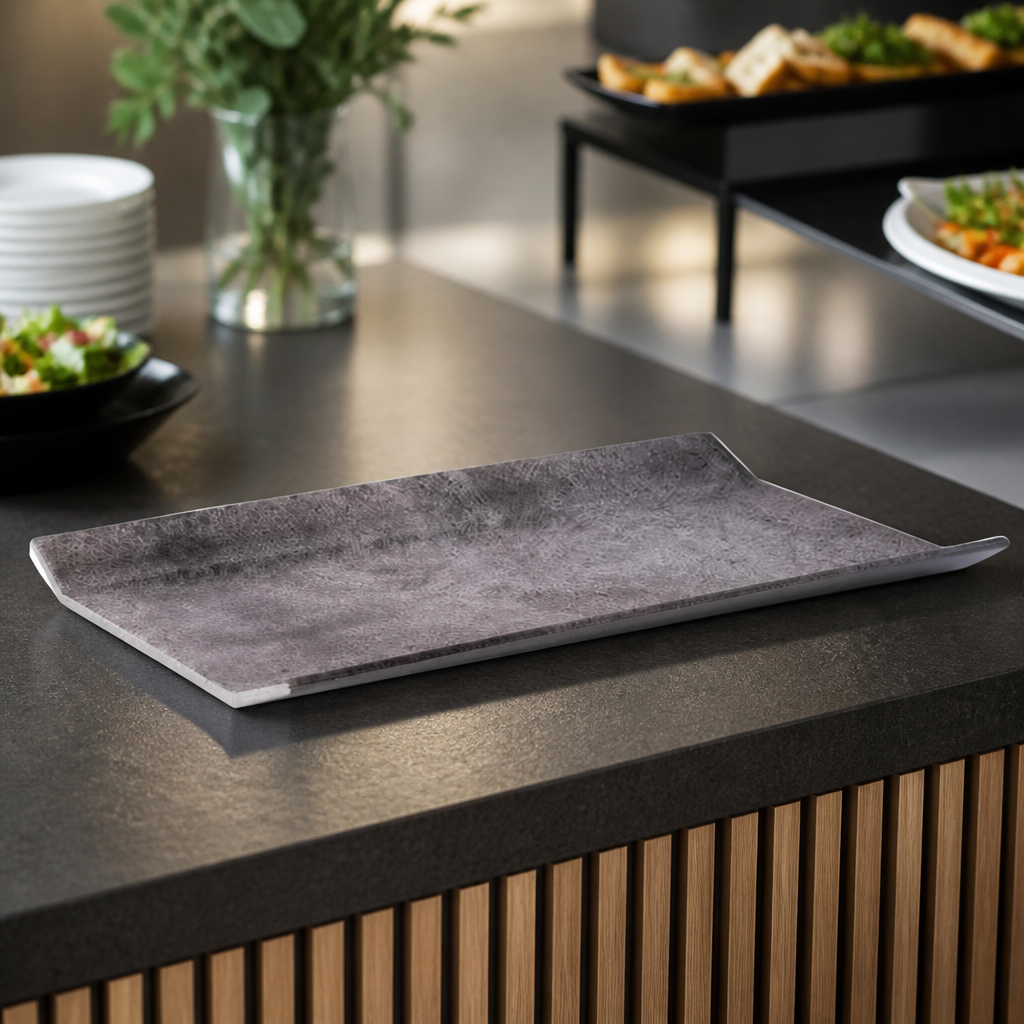 Commercial Tray GN 1/1 Concrete Look Sloped Sides