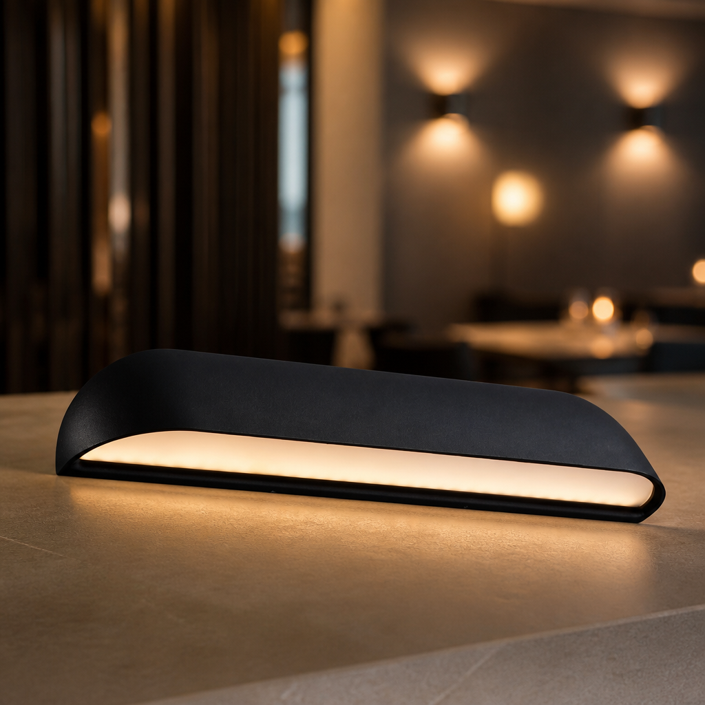Outdoor Wall Light Rated Black 68mm Height Efficient