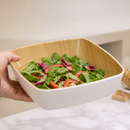 250mm Commercial Melamine Bowl White and Wood Effect
