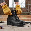 Premium Heavy Duty Safety Boot with Full Grain Leather Upper, Goodyear Welted Rubber Sole, and Heat Resistant Construction