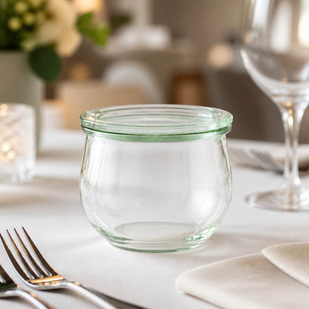 Commercial 580ml sundae glasses with lids, 6 pack