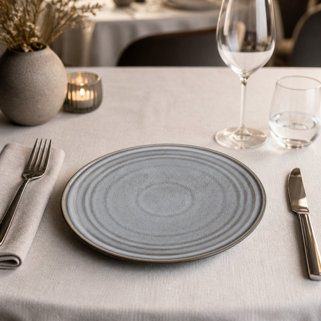 Commercial Dinner Plates 270mm Charcoal Dusk Porcelain 4 Pack