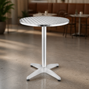 Commercial Round Bistro Table 800mm Stainless Steel Aluminium