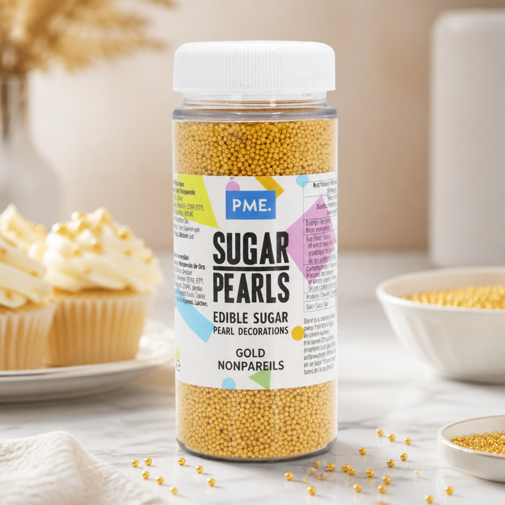 Gold Nonpareils Sugar Pearls Cake Decorations 100g
