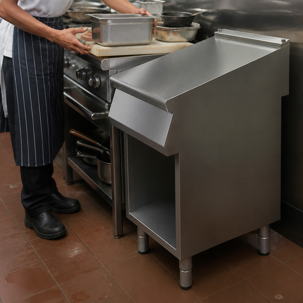 Commercial Open Cabinet on Legs 910mm High Stainless Steel