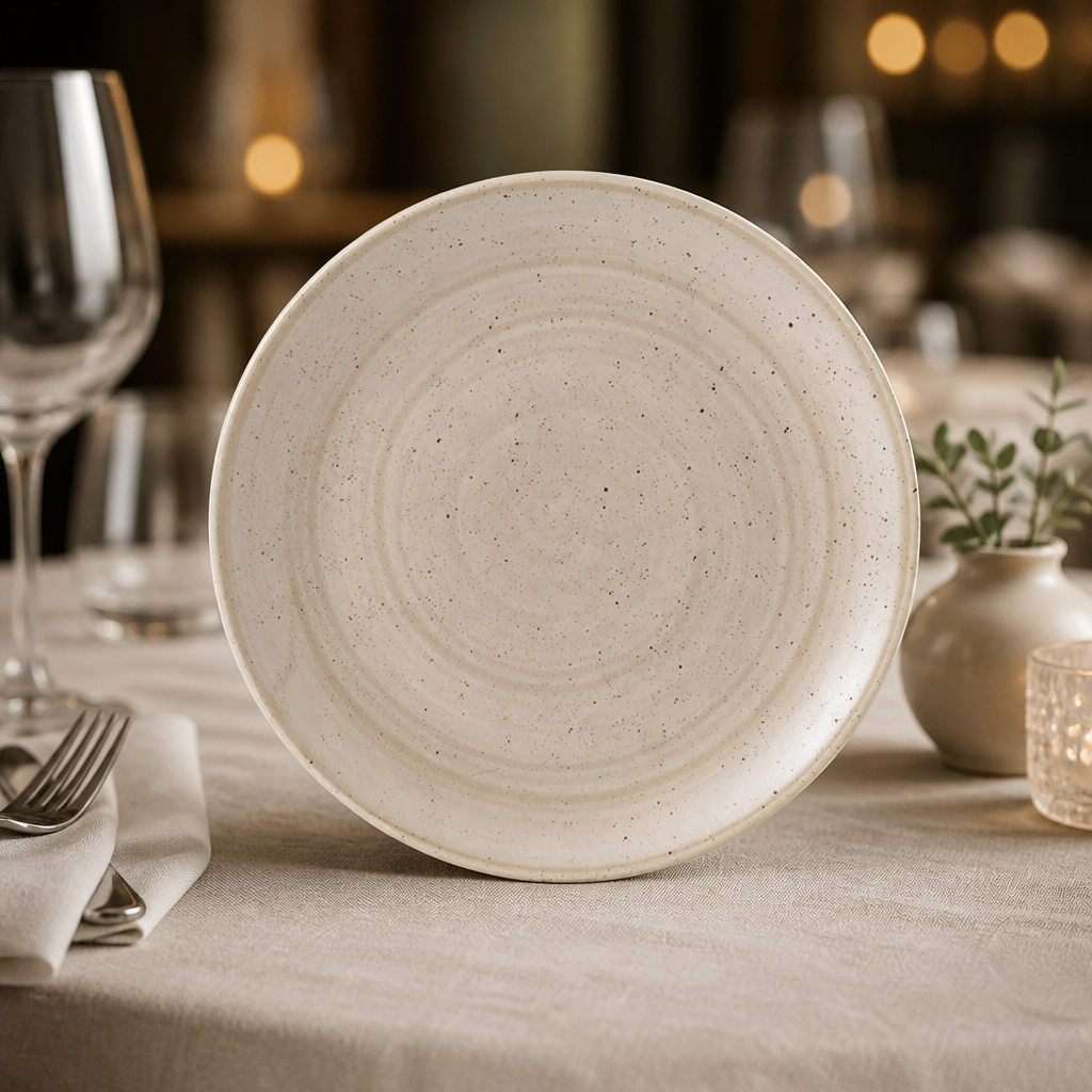 Commercial Round Coupe Plates Nutmeg Cream 260mm 12 Pack