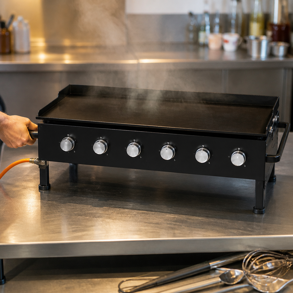 Commercial 6 Burner LPG Barbecue Griddle 1270 x 520mm