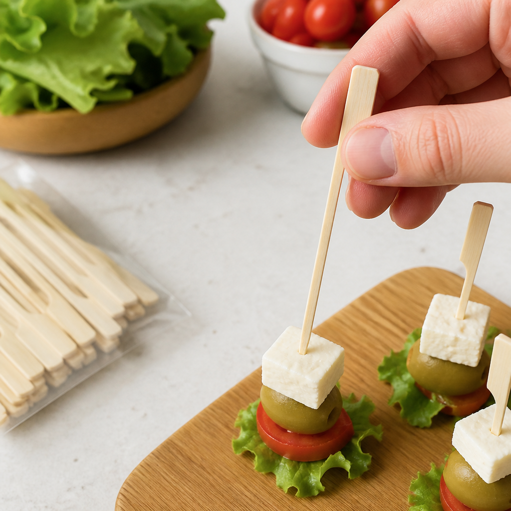 Compostable Bamboo Paddle Skewers 120mm - 100 Pack