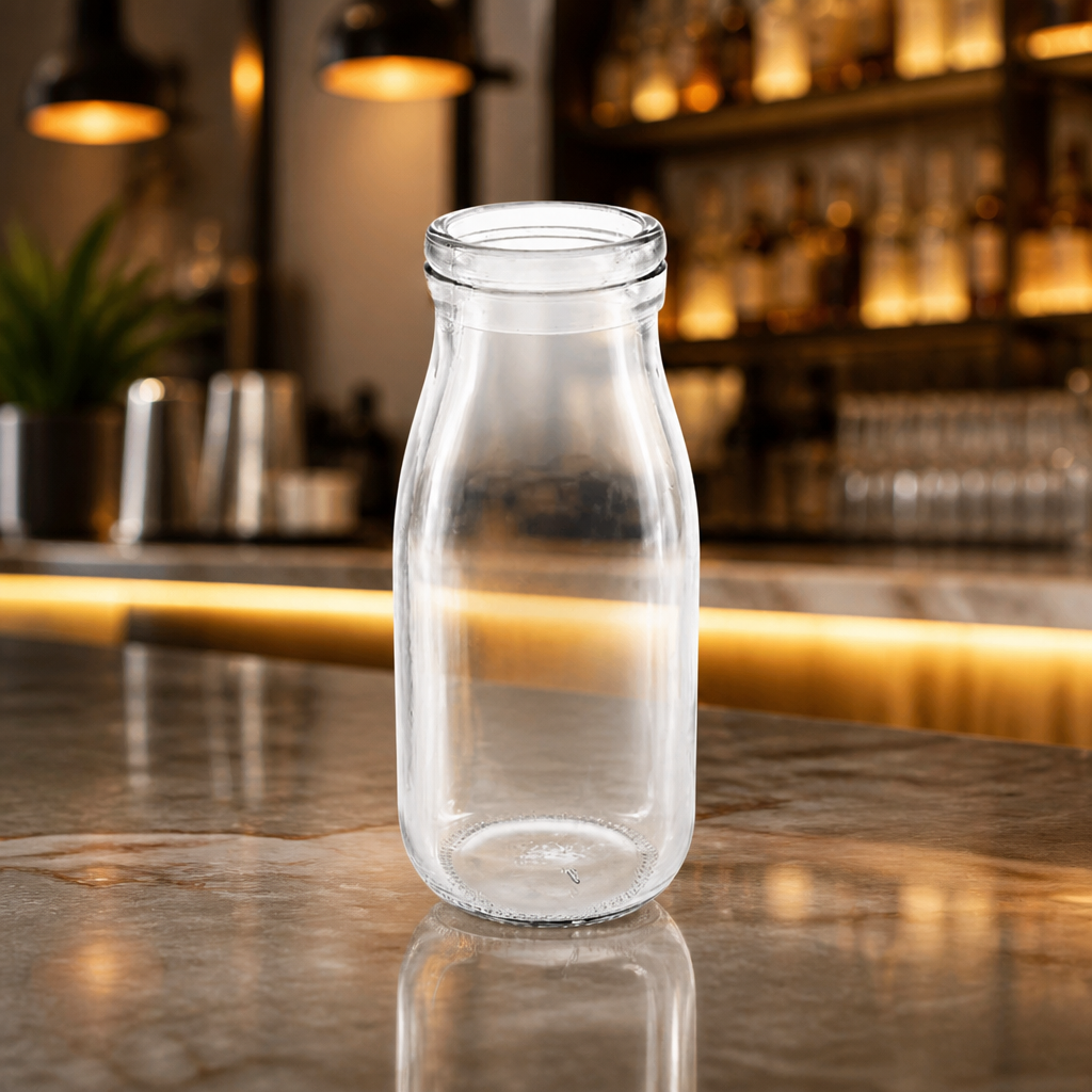 200ml Mini Glass Milk Bottles for Commercial Drinks Service