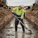 Premium Heavy Duty PVC Thigh Safety Waders with Fleece Lining, S5 SRA Compliance for Enhanced Protection