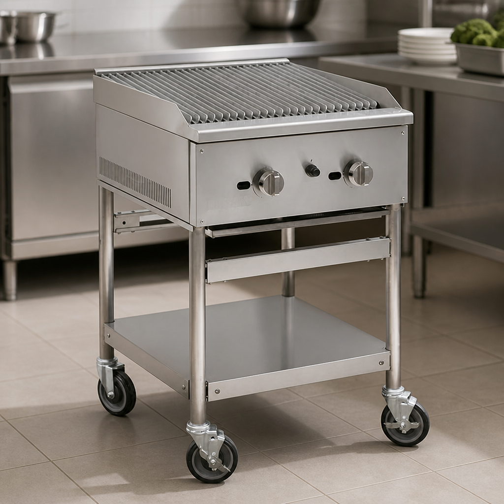 600mm Commercial Freestanding Gas Chargrill with Cast Iron Grate