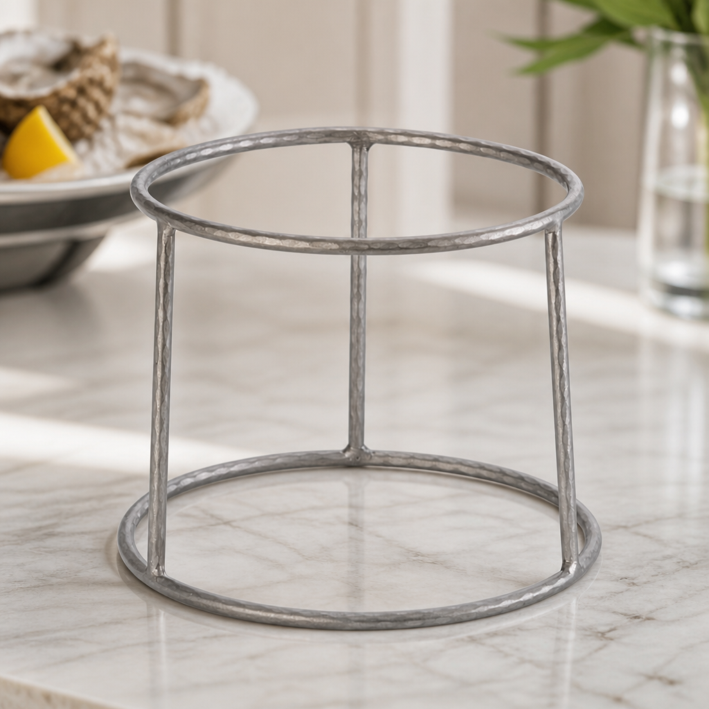 Large Commercial Seafood Tower Stand Vintage Steel 195x155mm