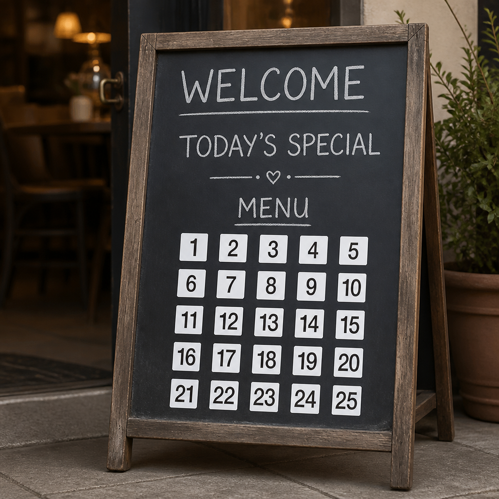 Commercial Table Number Holders Set 1-50 for events