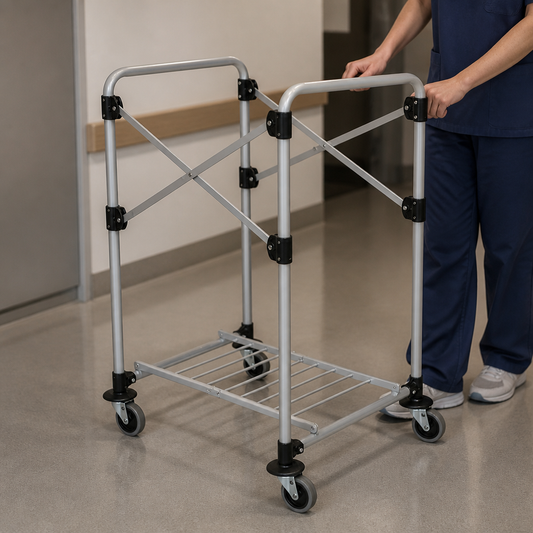 150Ltr Commercial Linen Truck Folding Trolley Transport Cart