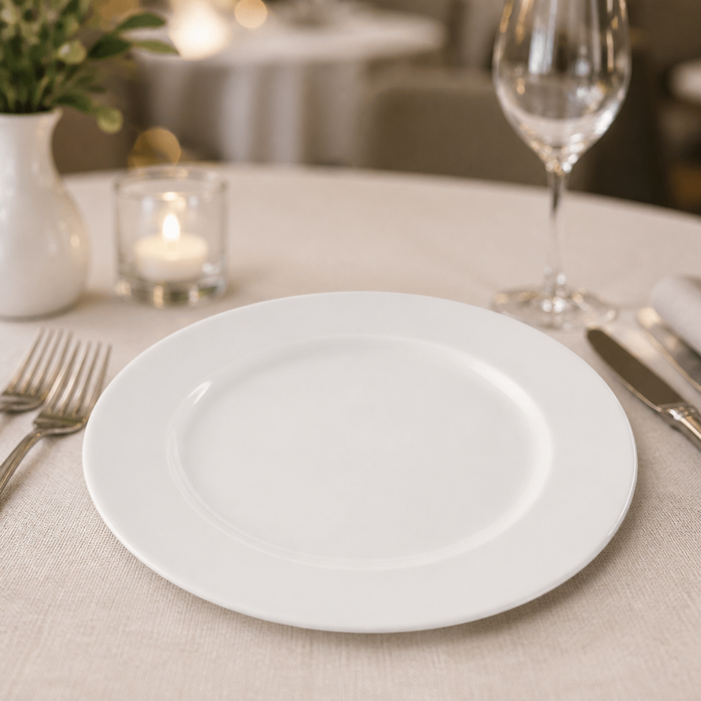Commercial Pure Wide Rim Plates 203mm - 24 Pack