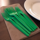 Commercial Polypropylene Table Forks Green 12 Pack