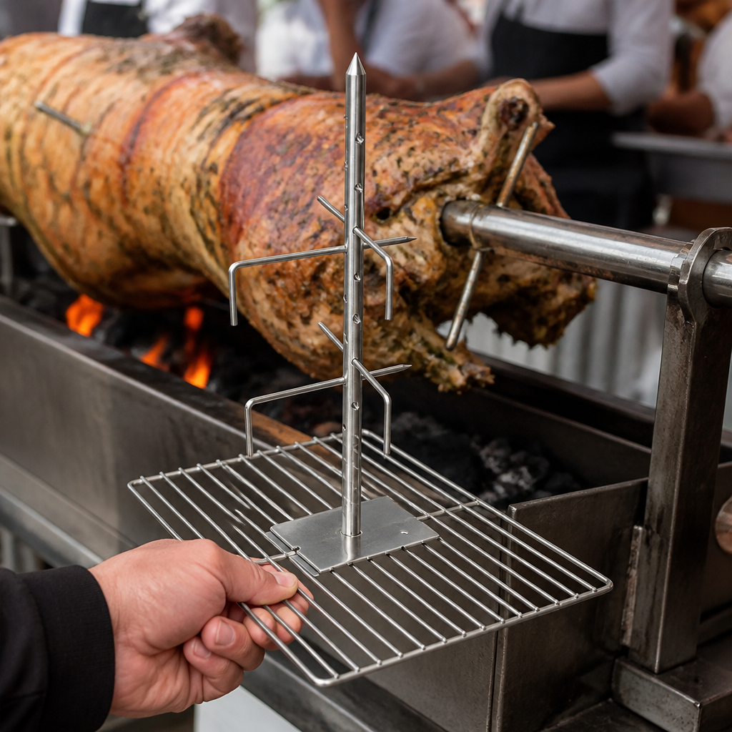 Commercial spit roaster for lamb and suckling pig up to 30kg