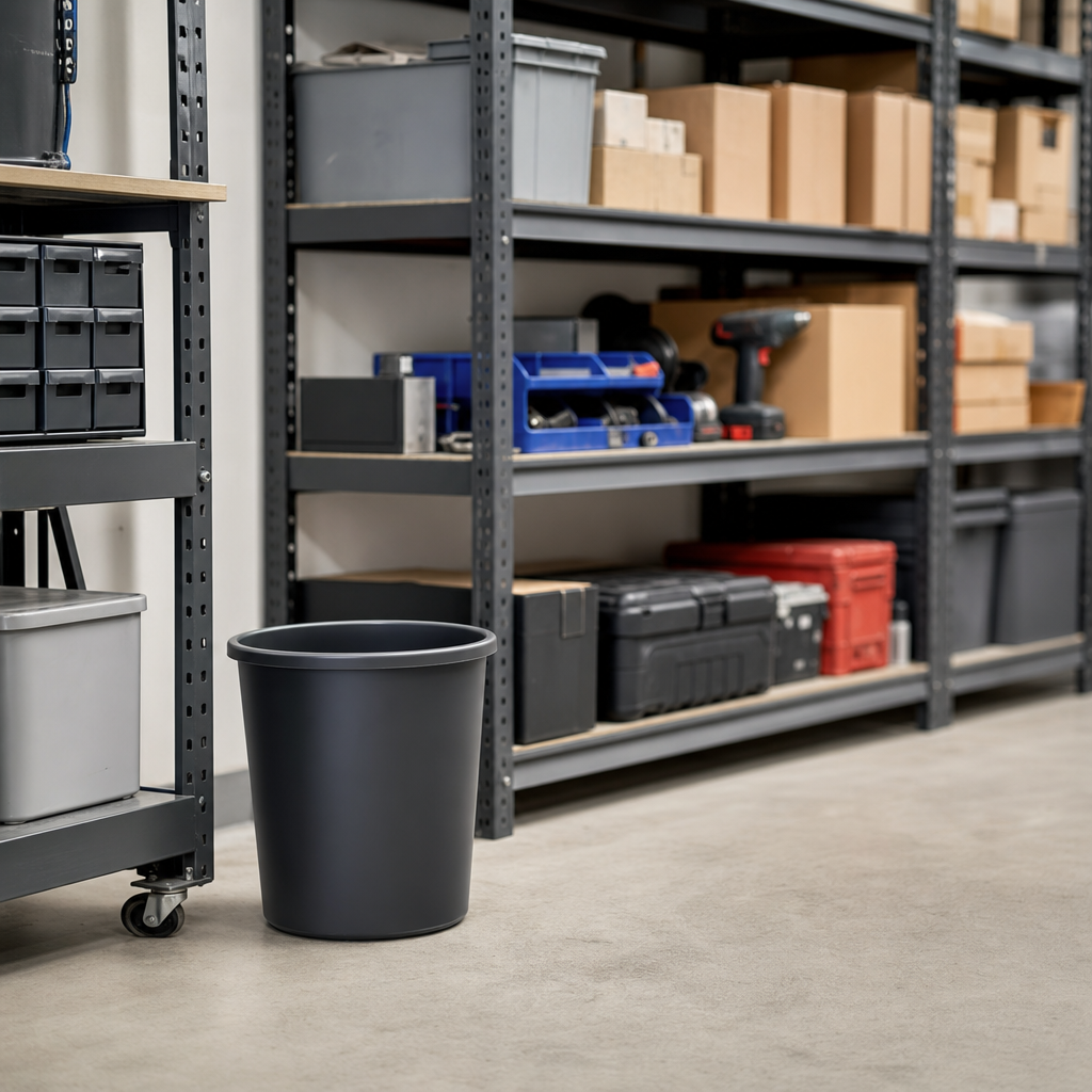 18L Round Plastic Wastebasket for Office Use