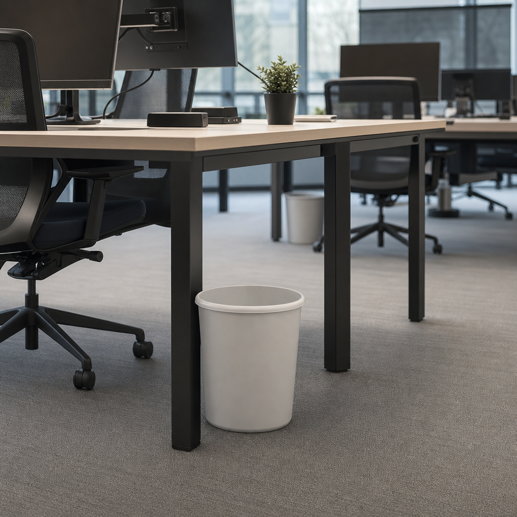 18L Round Plastic Wastebasket for Office Use