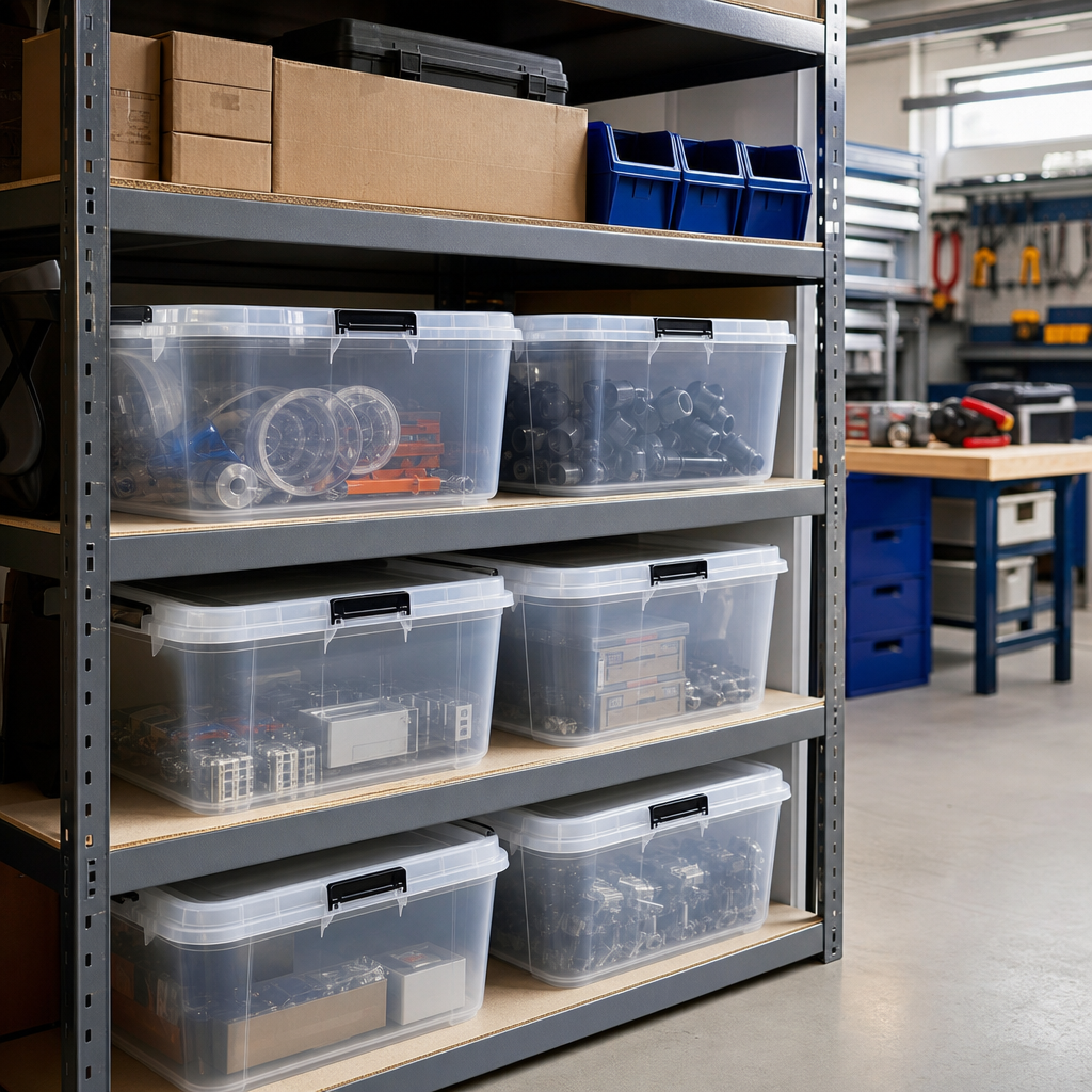19 Litre Clear Plastic Storage Boxes Pack of 6