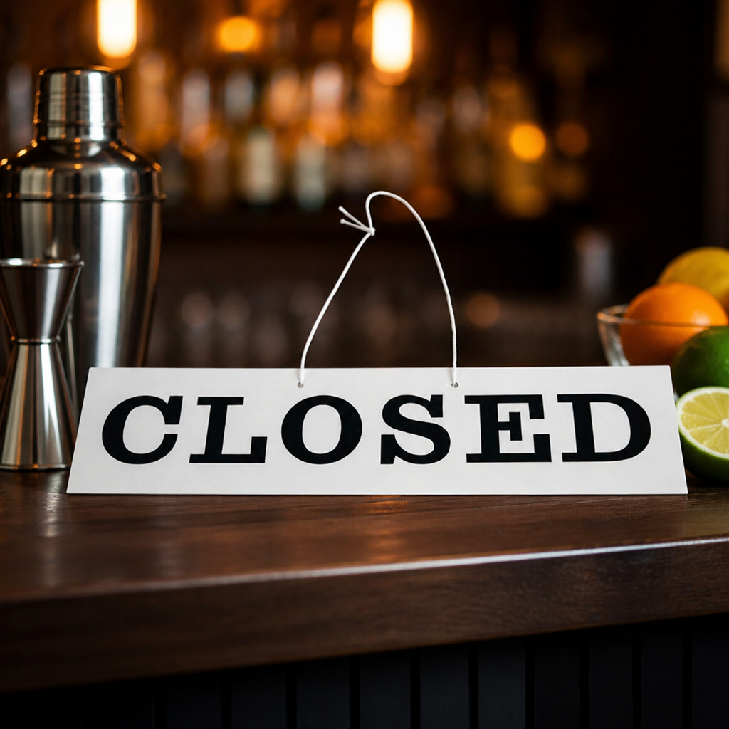 Reversible Open Closed Door Sign with Suction Fixing 76x150mm
