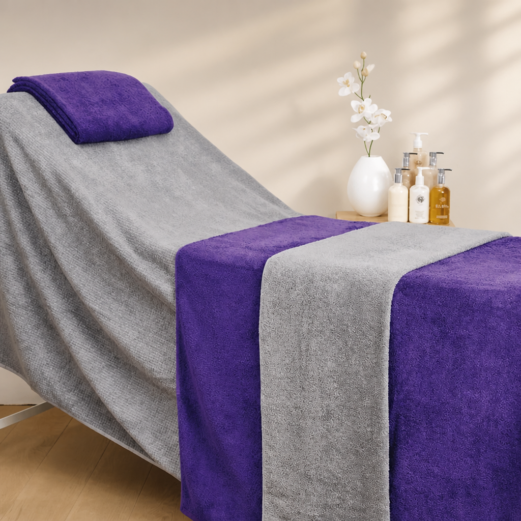 Commercial Massage Couch Cover Slate 550g/m² Towelling