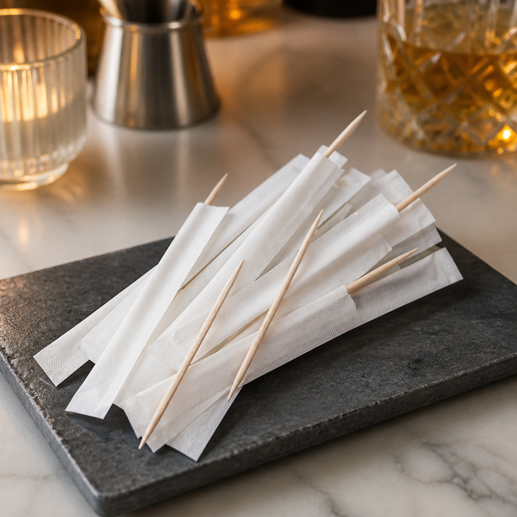 Commercial Wooden Toothpicks 1000 Pack Biodegradable Cutlery