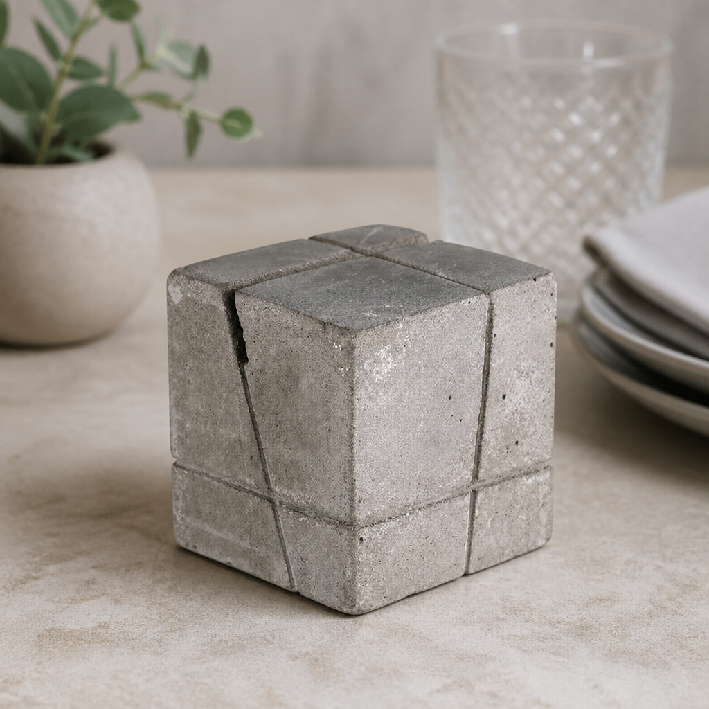 Concrete Effect Menu Holder Stand for Service 4 Pack