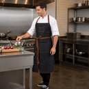 Commercial Wide Bib Apron Indigo 890mm x 1005mm Durable Design