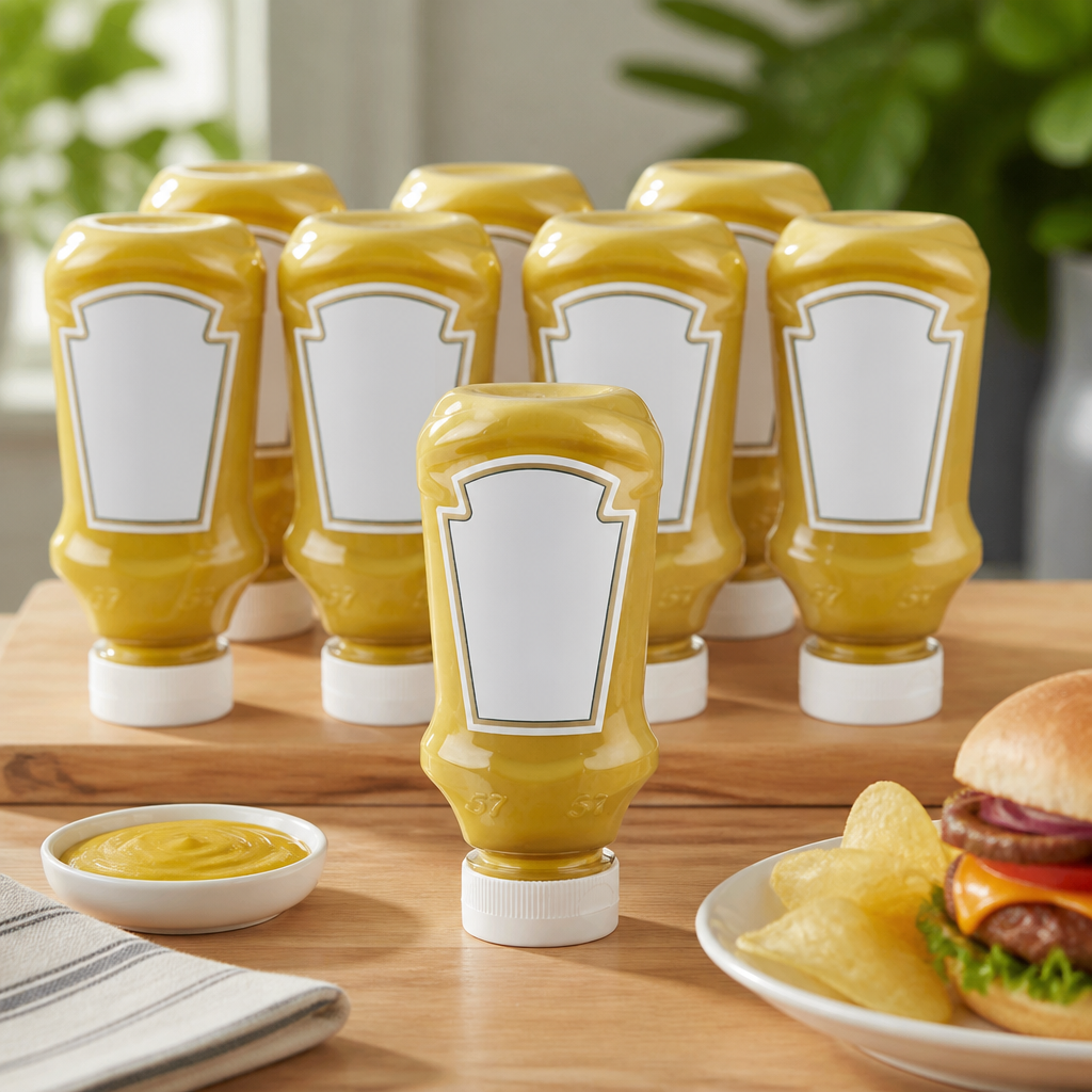 Bulk English Mustard 220ml - Table Top Condiment 8 Pack