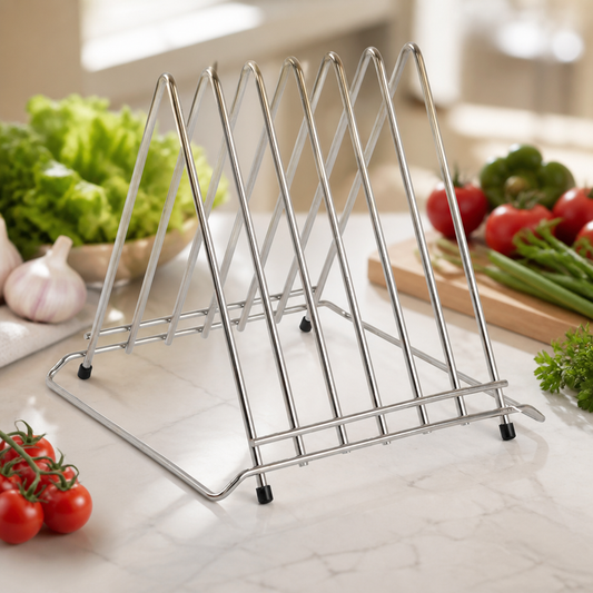 Commercial Chopping Board Rack 6 Slot Stainless Steel Organizer