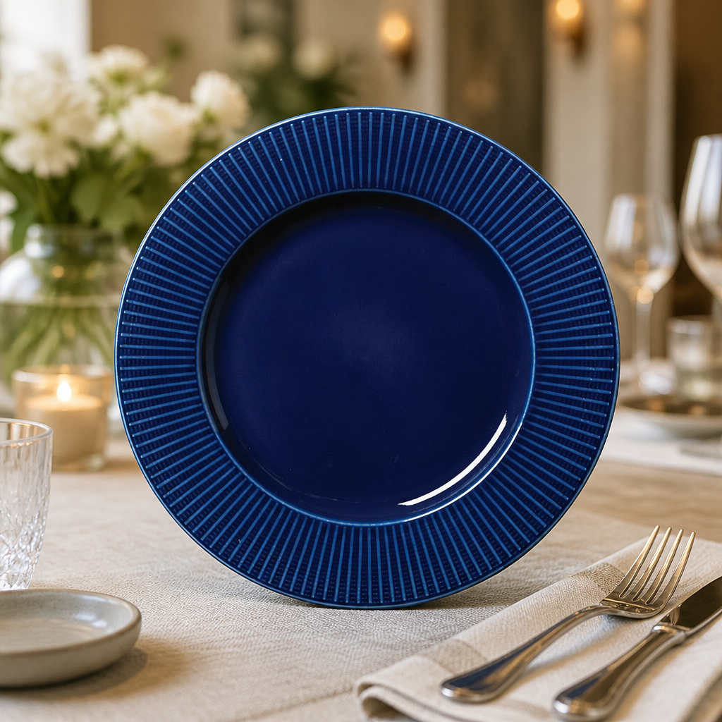 Large Well Gourmet Plates 285mm Blue 6 Pack