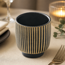Commercial Stoneware Cups 100ml Black & White 6 Pack