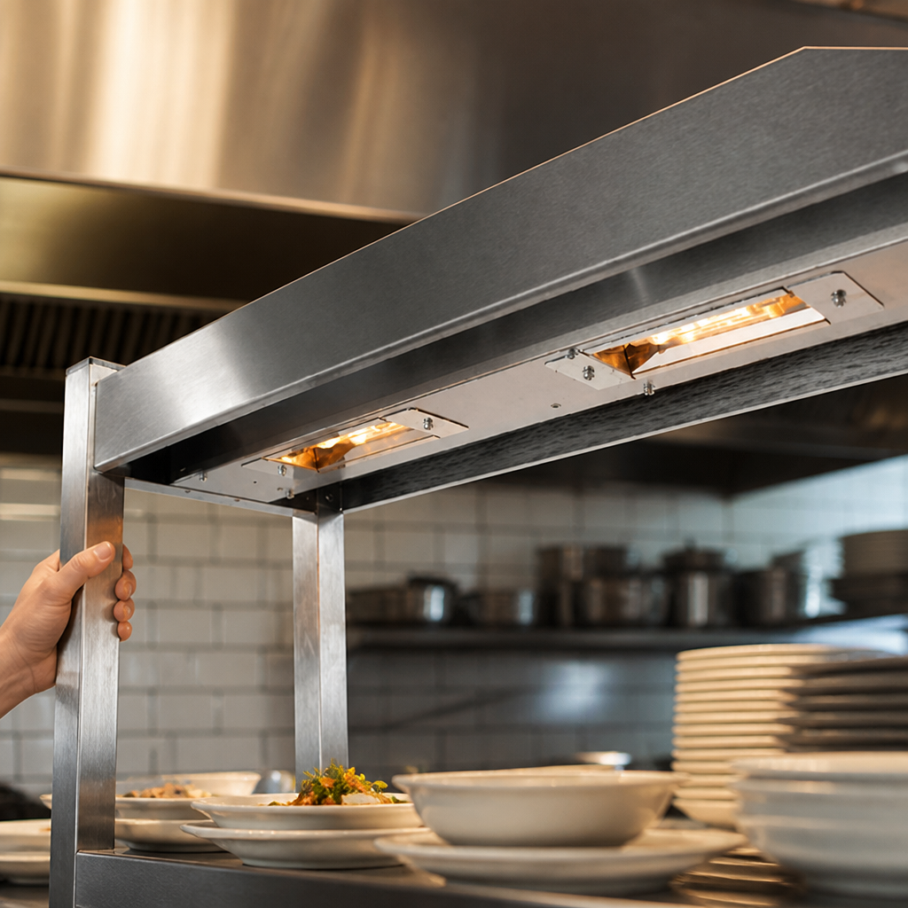 Commercial Single-Tier Heated Overshelf for Hot Cupboards