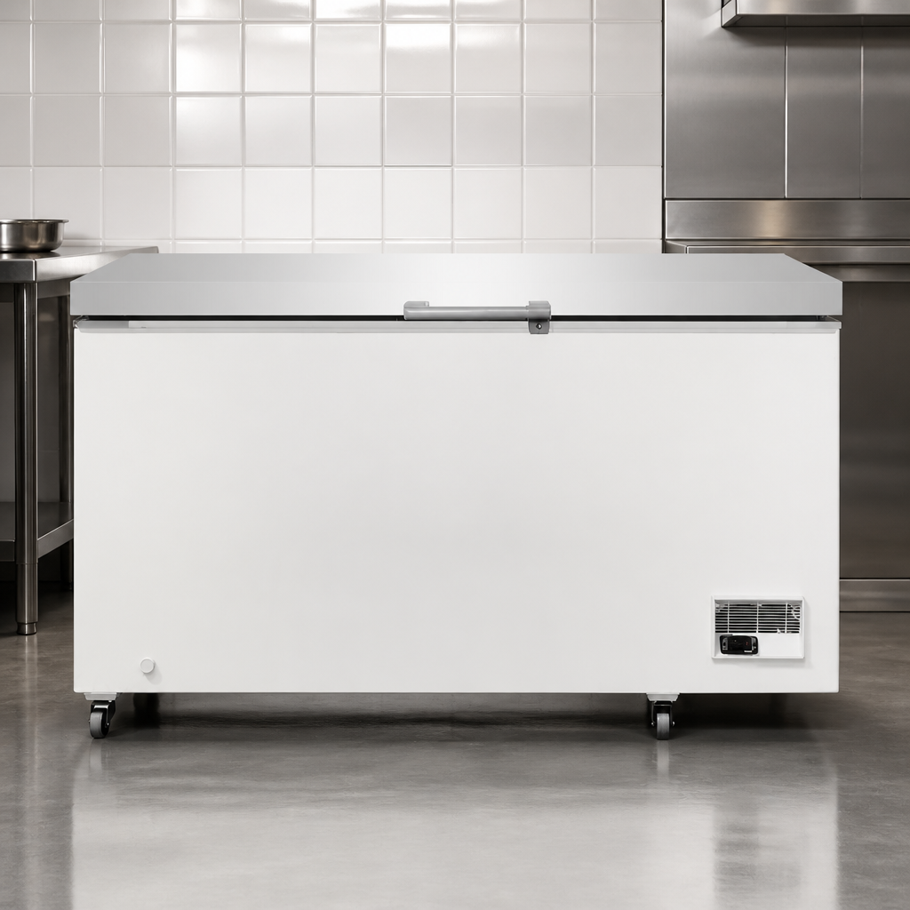 Commercial Chest Freezer 378Ltr with Stainless Steel Lid