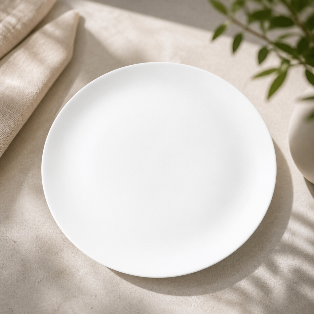 Commercial Coupe Plates 228mm Rimless - 12 Pack
