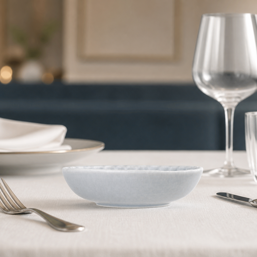 Commercial Coupe Bowls Set 160mm Grey Porcelain 250ml 6 Pack