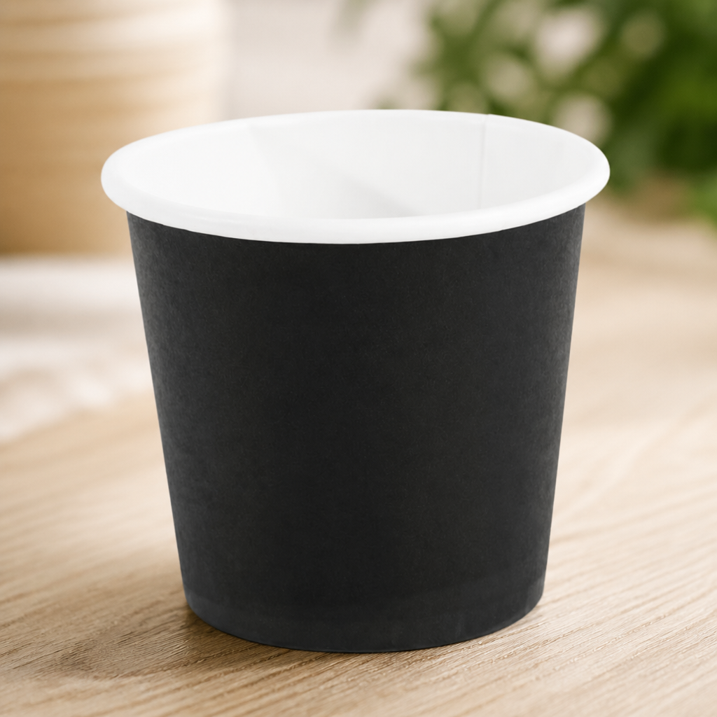 Commercial Disposable Espresso Cups 114ml Black 1000 Pack