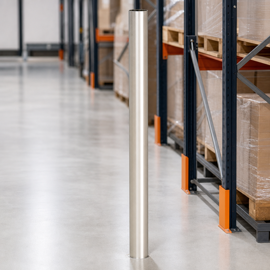 19mm Round Brushed Nickel Steel Tube 1829mm Length