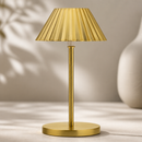 Cordless Table Lamp 230mm Brushed Gold Finish - 6 Pack