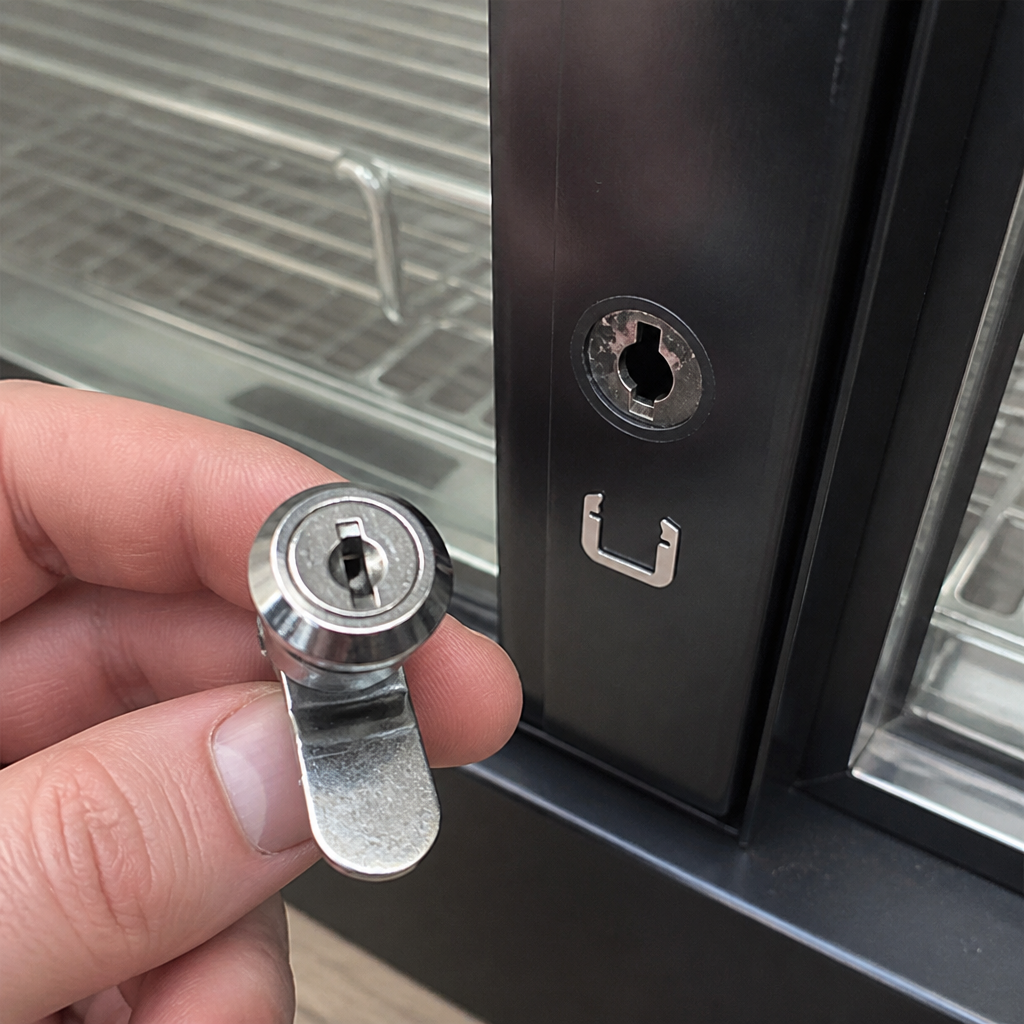 Countertop display freezer lock and key replacement parts