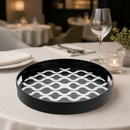 300mm Non-Slip Round Plastic Tray with Handles for Catering