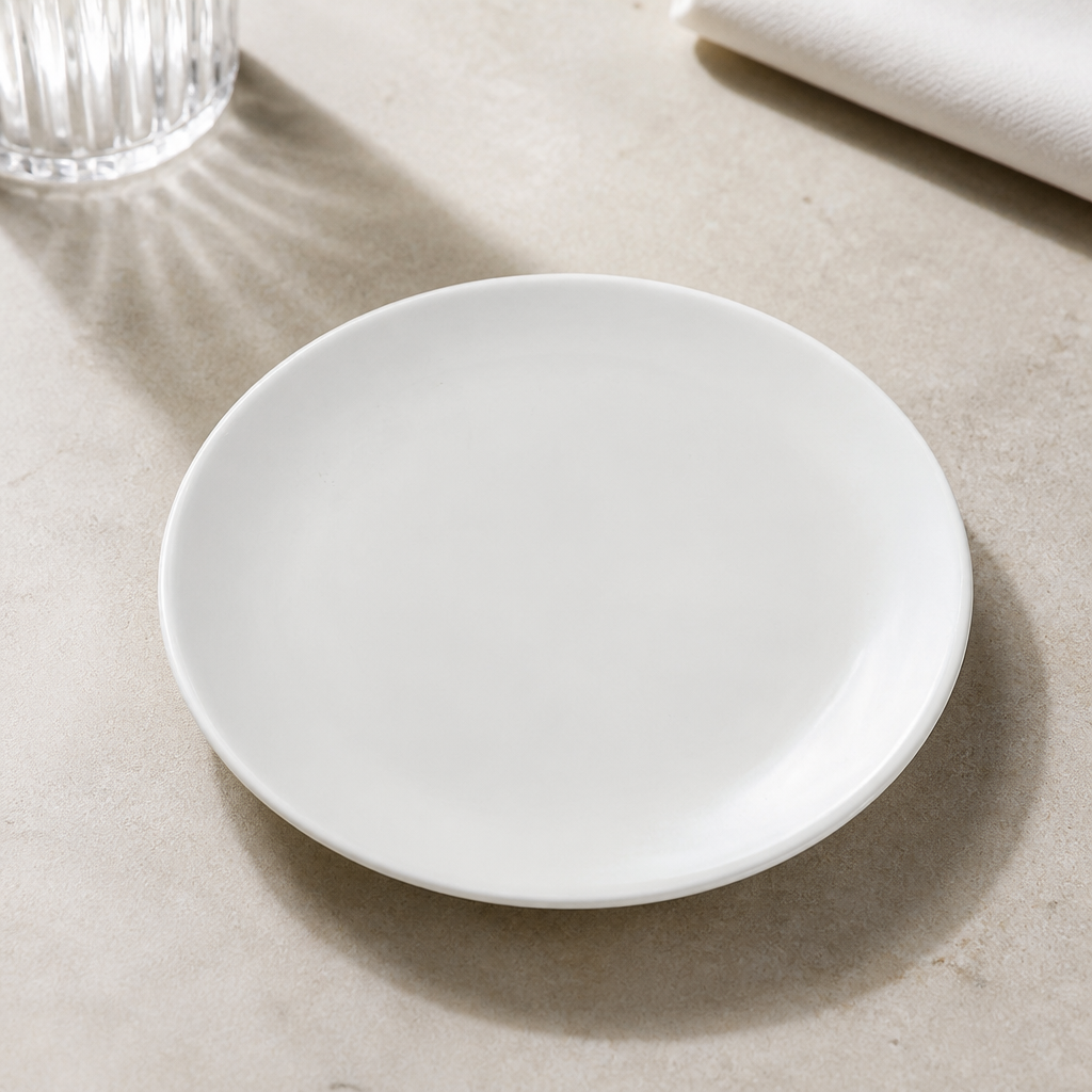 Commercial Coupe Plates 165mm - 12 Pack Vellum Dinnerware