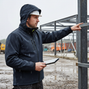 Premium Water Resistant Softshell Jacket - Windproof, Breathable Fabric with Fleece Lining and Adjustable Cuffs