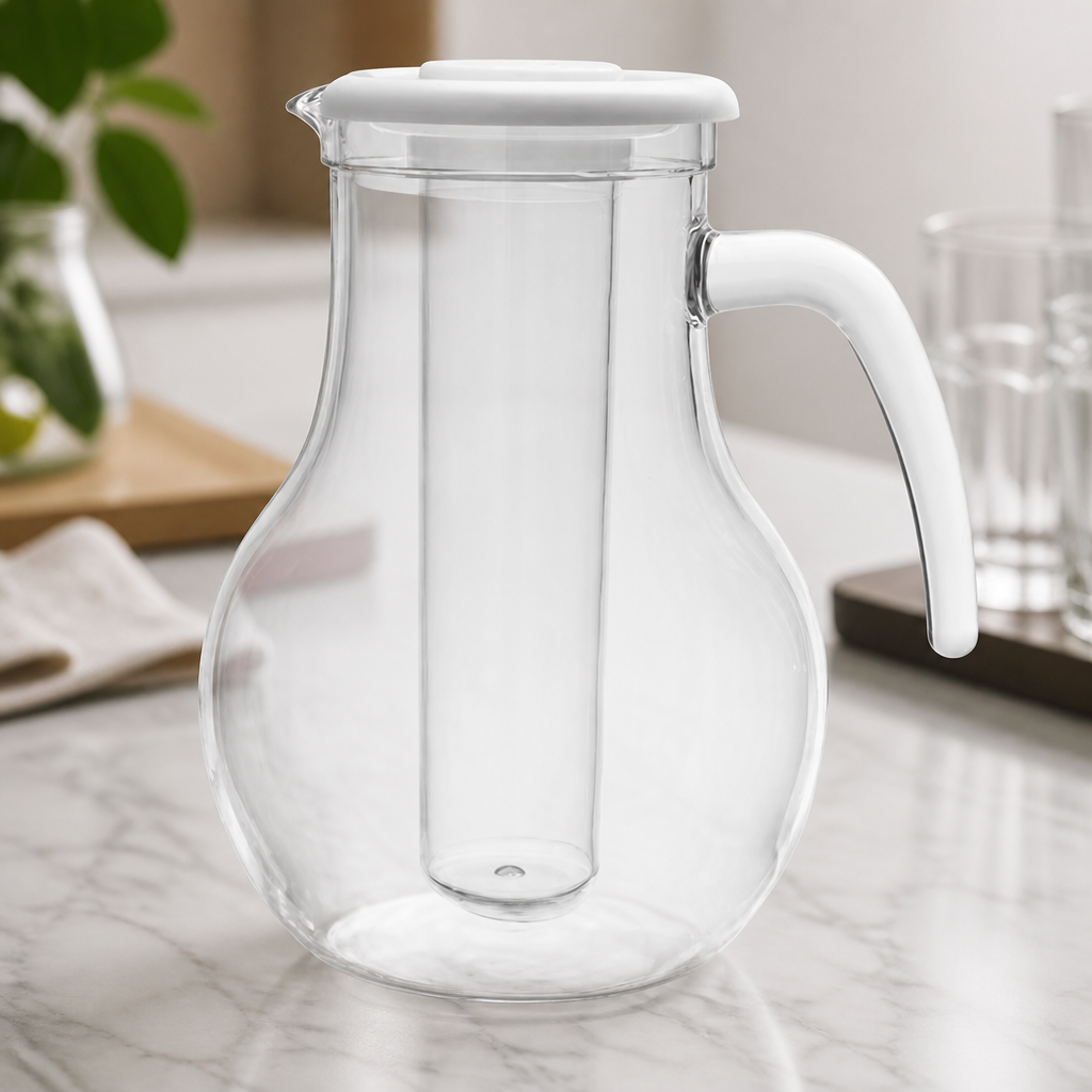 1600ml Commercial Plastic Jug With Cooling Tube For Chilled Drinks
