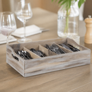 Commercial Cutlery Storage Box 510 x 280mm Wooden Design